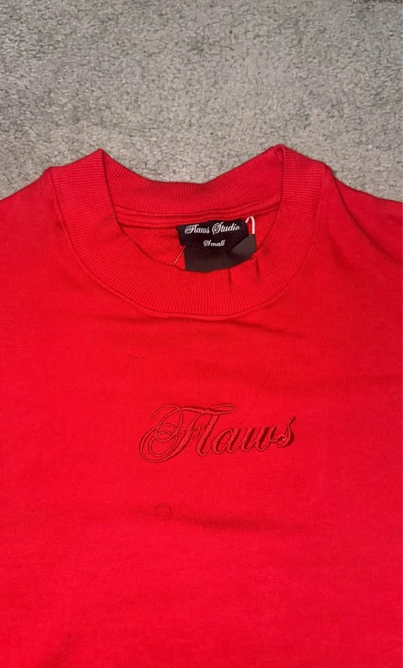 Oversized Red T-shirt (Flaws Studio) - New - photo 3