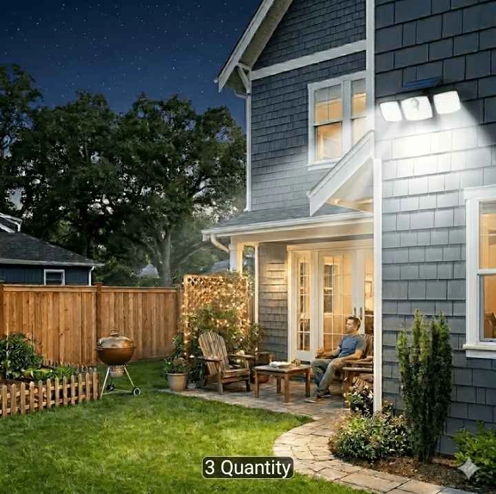 4 Head Solar Motion Sensor Outdoor Security Light - photo 5