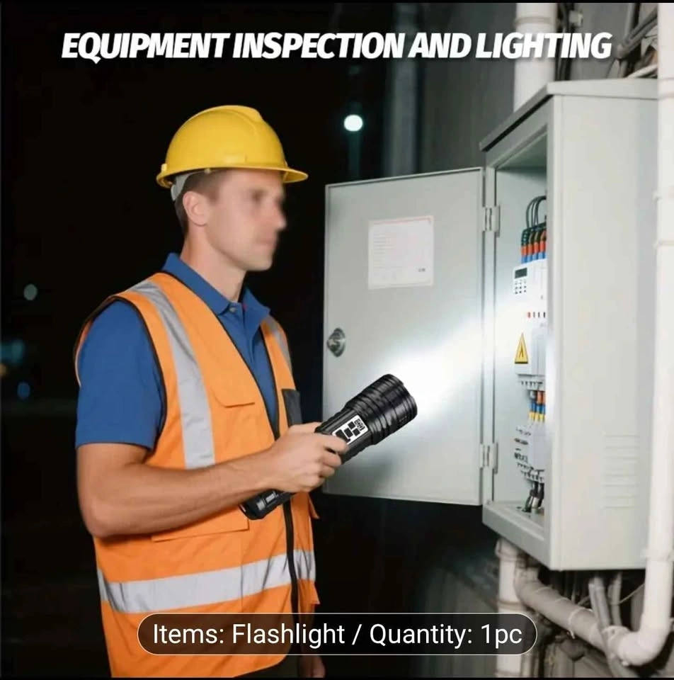 Large LED Handheld Flashlight, Zoomable, USB Rechargeable - photo 5