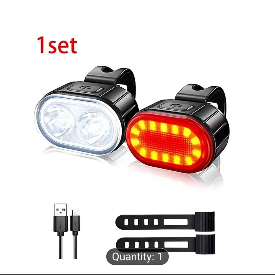 Portable Multi-functional Bicycle Headlight and Taillight Set