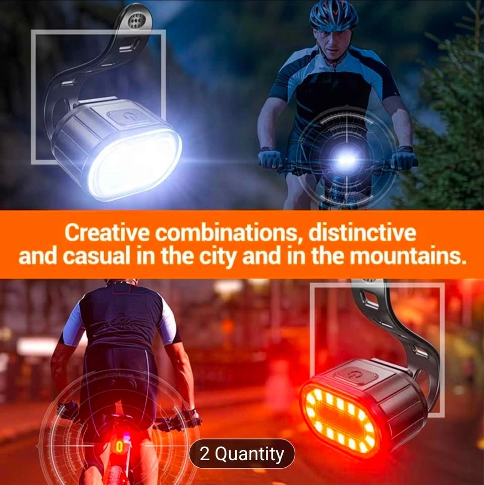 Portable Multi-functional Bicycle Headlight and Taillight Set - photo 2