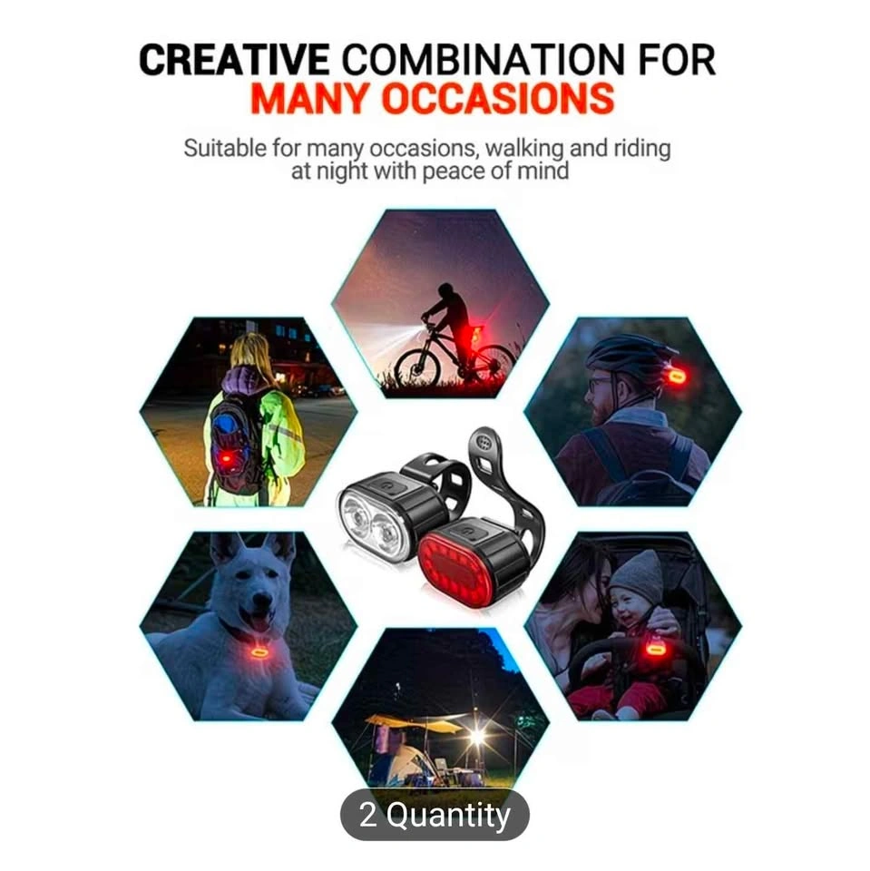 Portable Multi-functional Bicycle Headlight and Taillight Set - photo 5