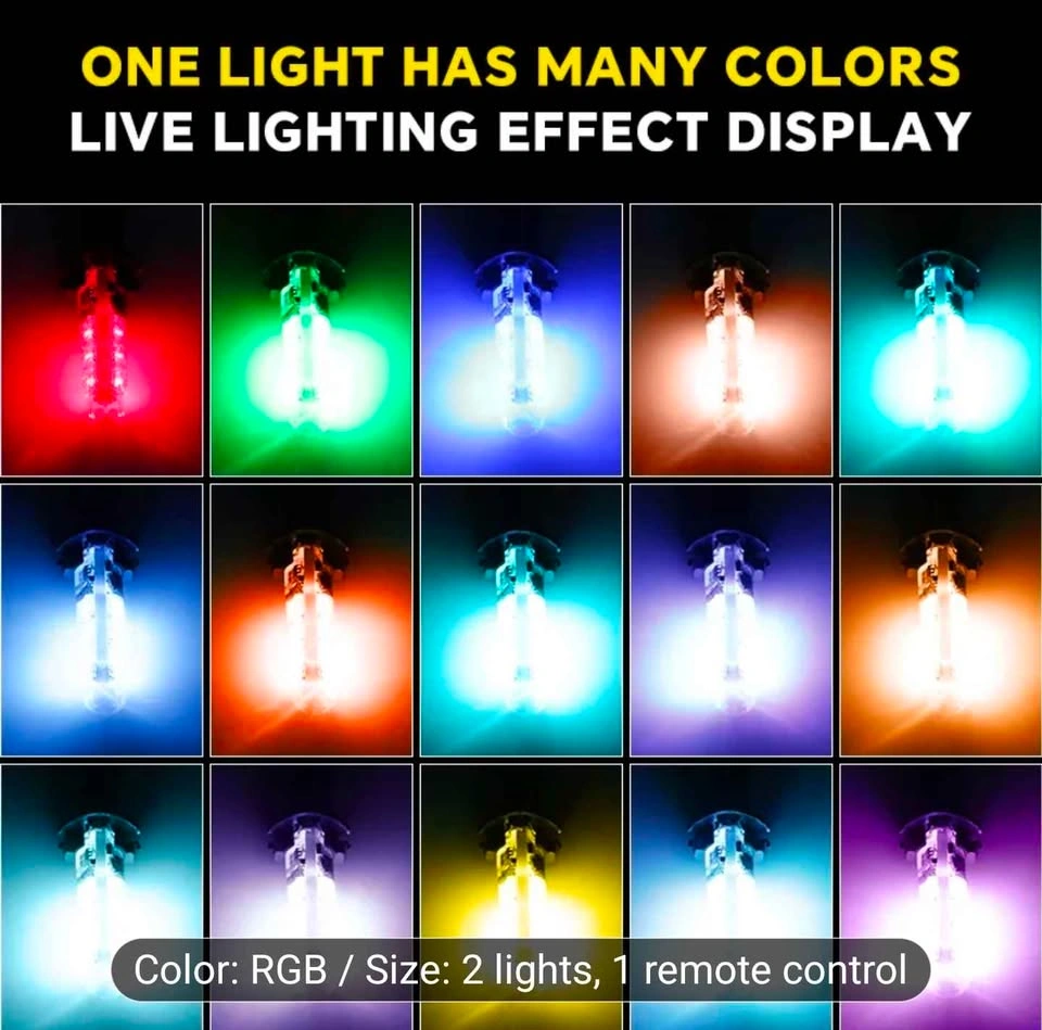 2pcs T10 Car Atmosphere Lights Color Adjustable - photo 4