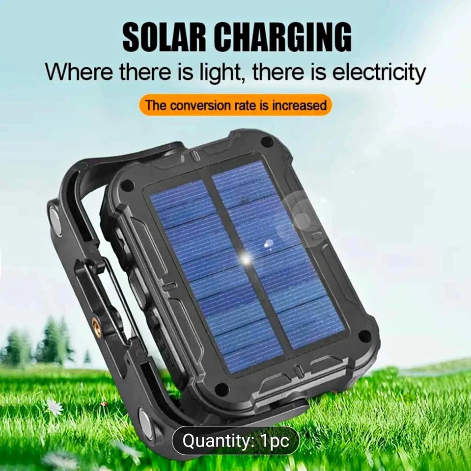 Solar Portable LED Work Light with Type-C Fast Charging