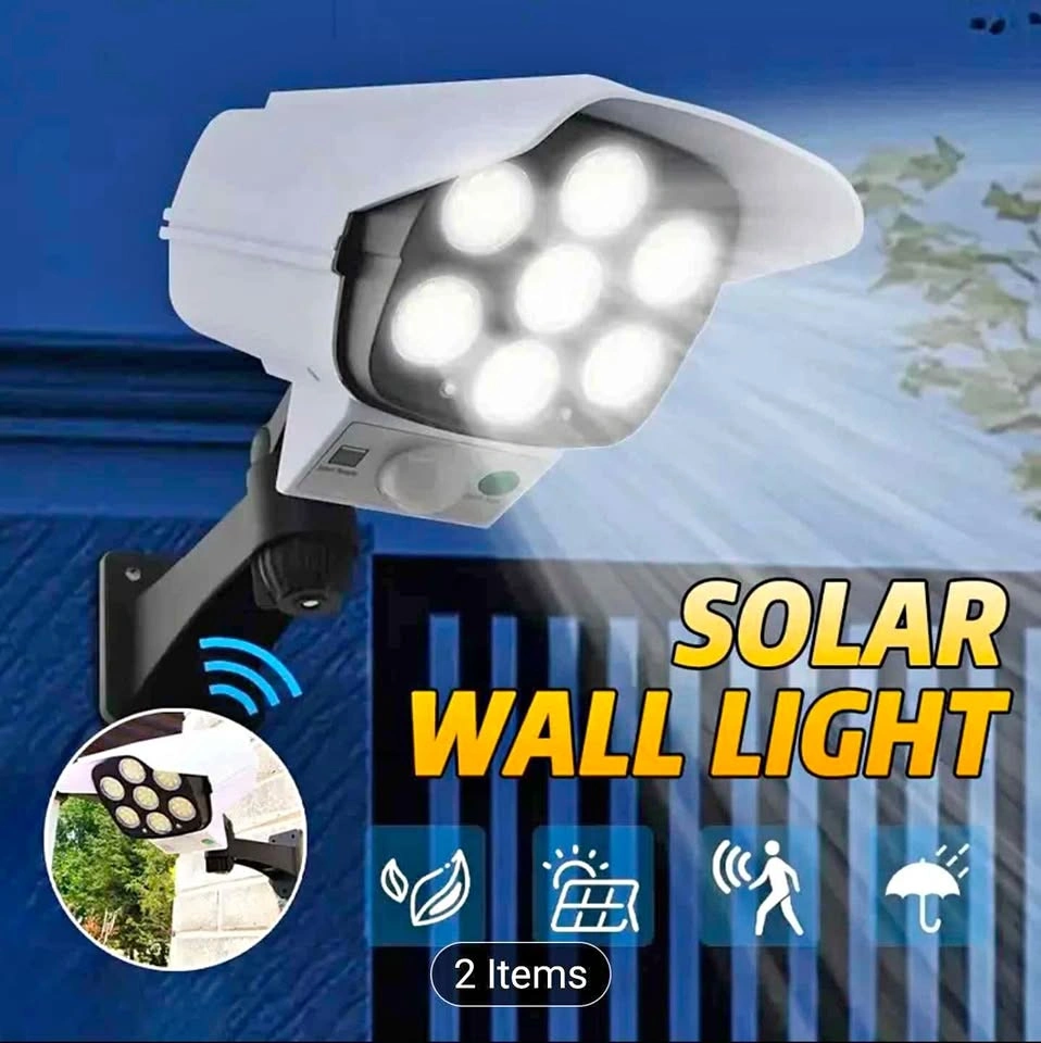 Solar Wall Light with Motion Sensor, Rechargeable Garden Light