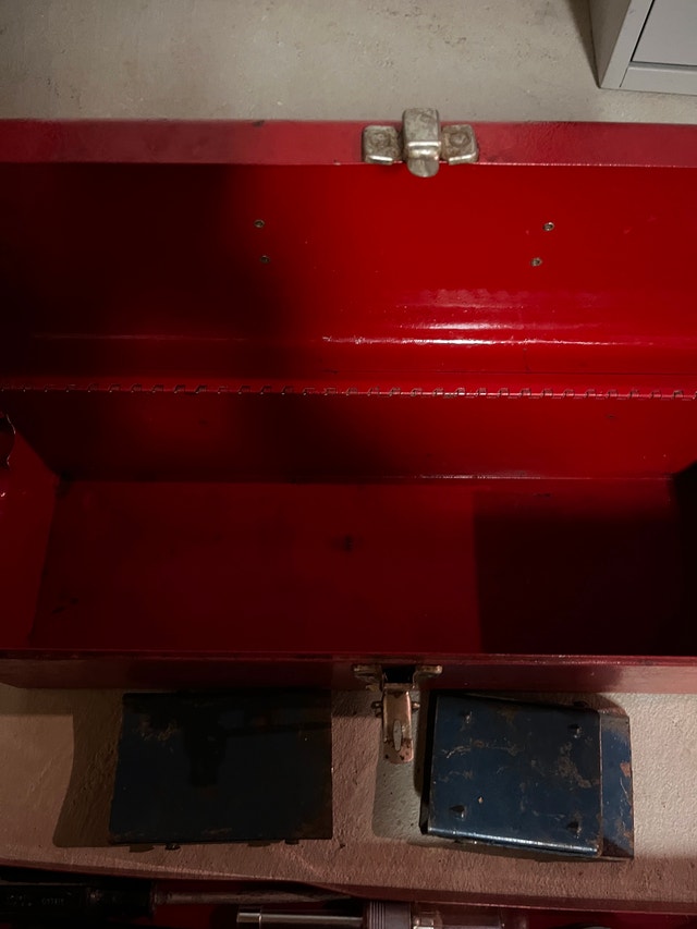 Red Metal Toolbox and Tools for Sale - photo 2