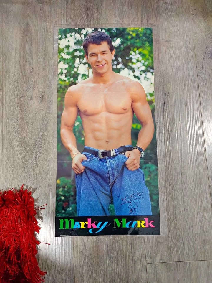 Vintage Rare 90's Marky Mark Rap Promo Poster Simile Autograph