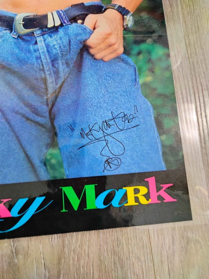 Vintage Rare 90's Marky Mark Rap Promo Poster Simile Autograph - photo 2