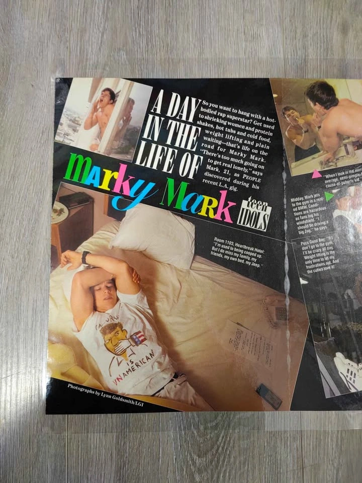Vintage Rare 90's Marky Mark Rap Promo Poster Simile Autograph - photo 5