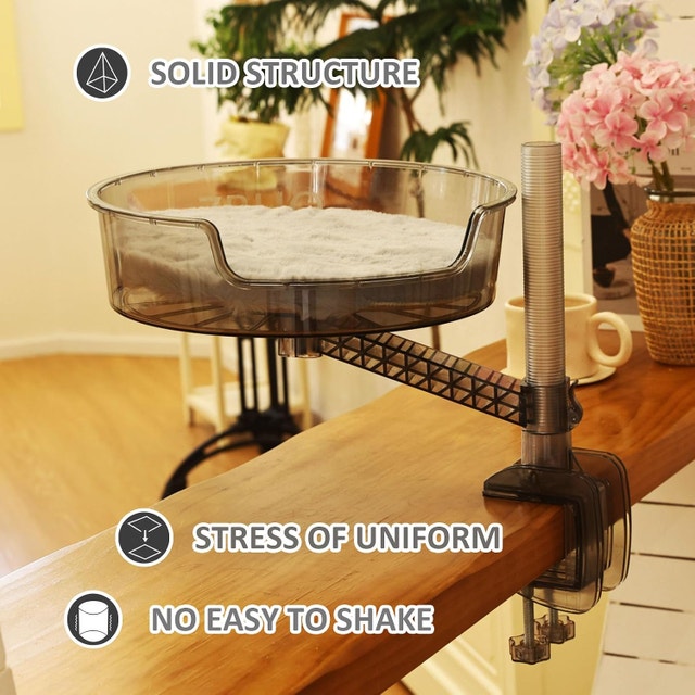 NEW Cat Bed Hammock Desk with Pet Mat, 360° Rotation - photo 4