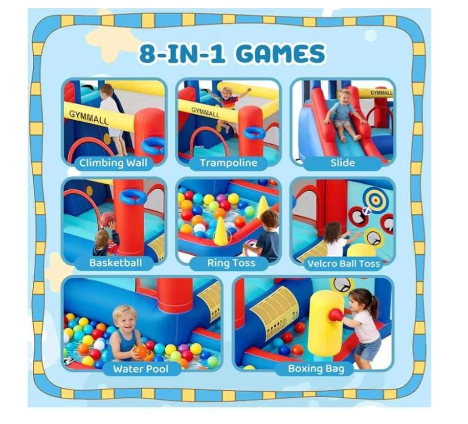 Inflatable Bounce Castle for Kids 8-in-1 Play Equipment - photo 2