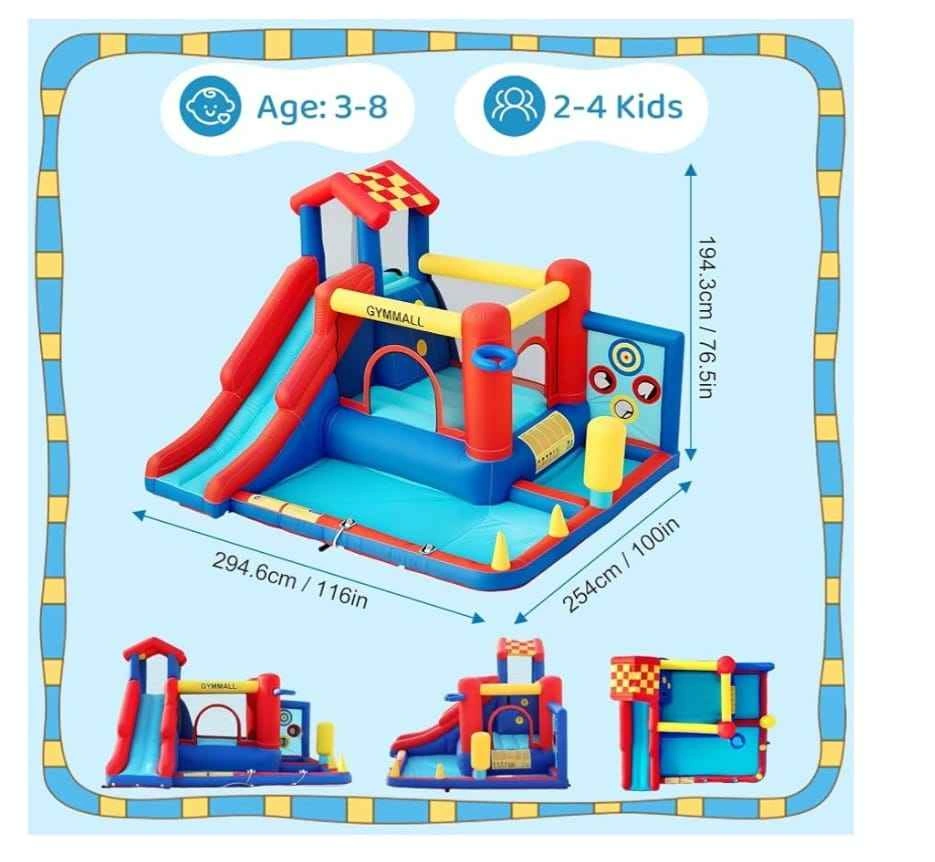 Inflatable Bounce Castle for Kids 8-in-1 Play Equipment - photo 3
