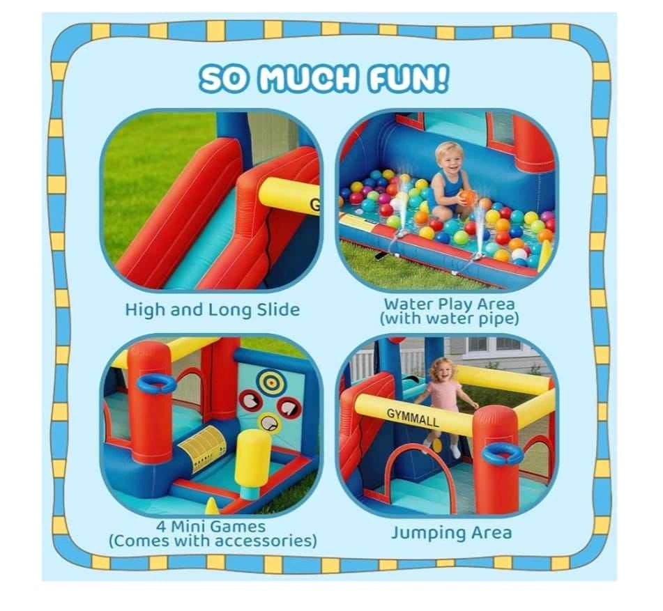 Inflatable Bounce Castle for Kids 8-in-1 Play Equipment - photo 4