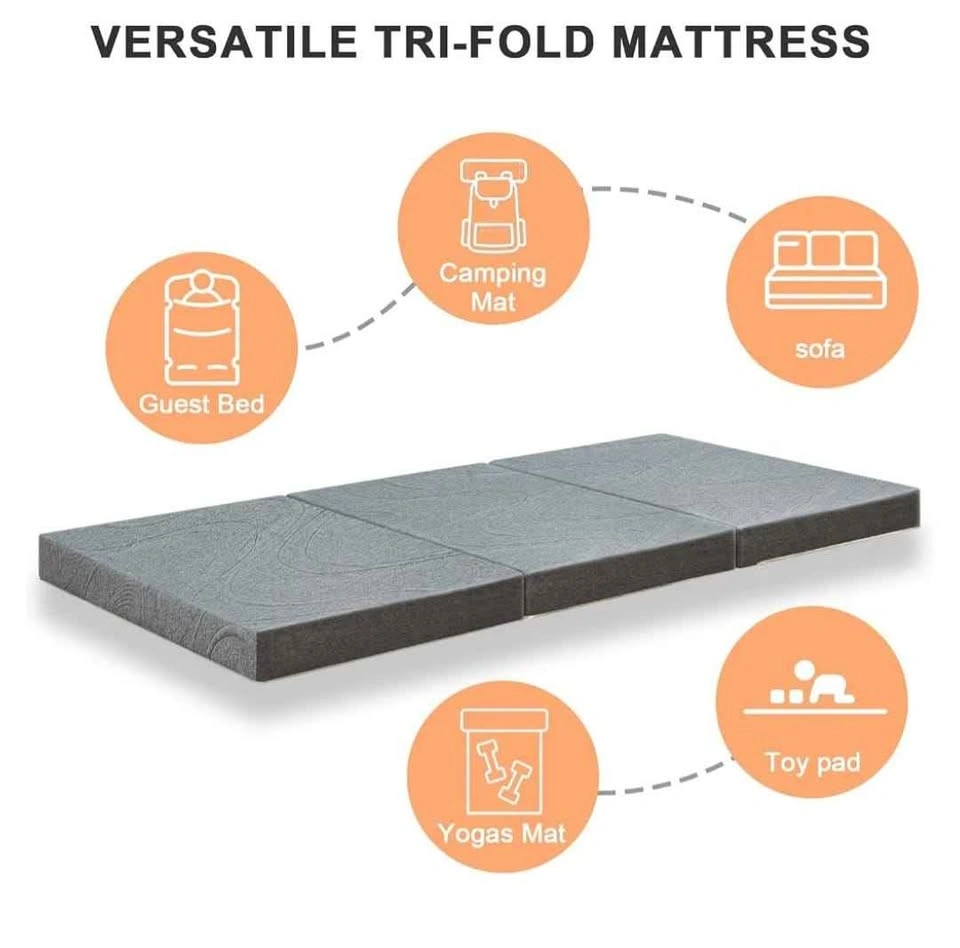 Brand New 4" Tri-Fold Small Twin Mattress (25x75) - photo 4