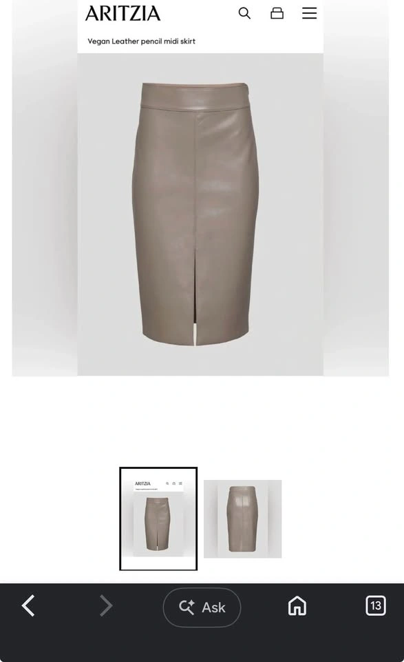 Babaton Aritzia vegan leather pencil skirt 00 - photo 4