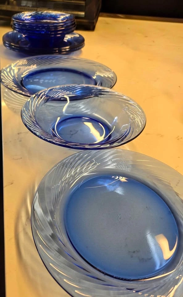 Cobalt Blue Swirl 12-Piece Dinnerware Set (4 Place Settings) - N - photo 4