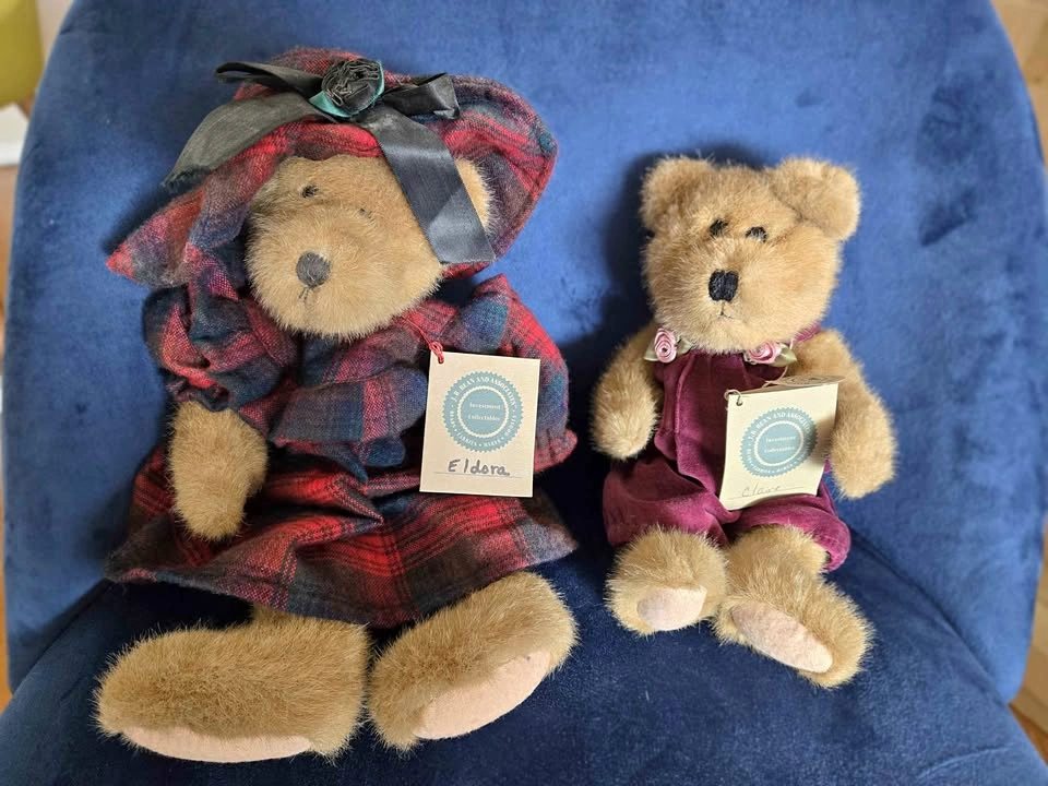 Vintage Boyds Bears Plush Pair - 14" Eldora & 10" Claire