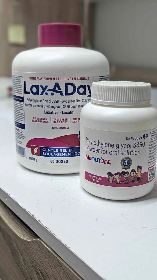 Lax-A-Day and Dr. Reddy's Polyethylene Glycol 3350 Laxative