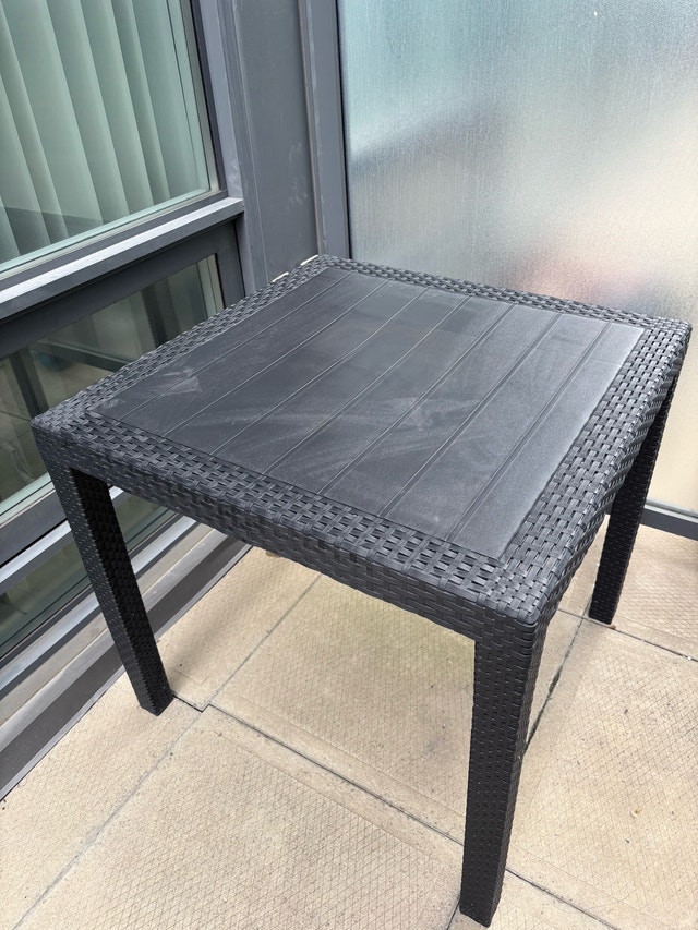 Wicker Style Square Patio Table