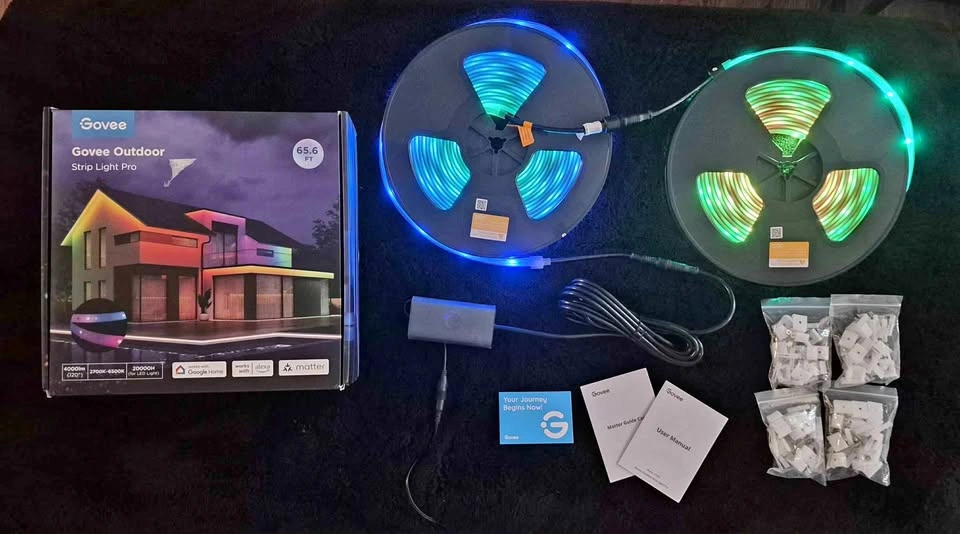 Govee Outdoor Strip Light Pro 65.6ft - Smart RGBICWW LED