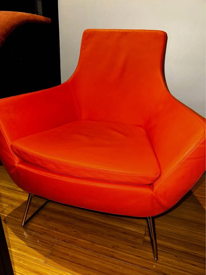 Orange Leather Armchair - photo 2