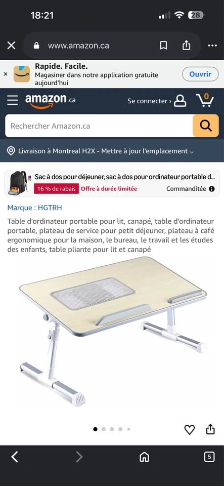 Adjustable Laptop Bed Desk - photo 2