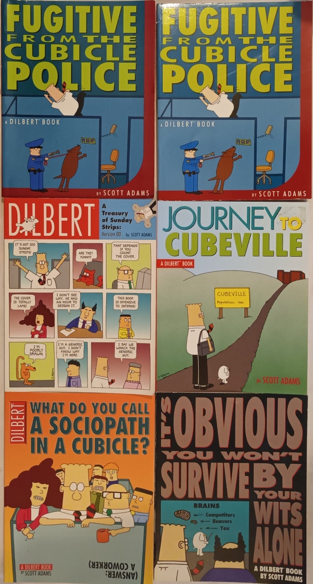 Vintage Dilbert Comic Strip Series Books by Scott Adams