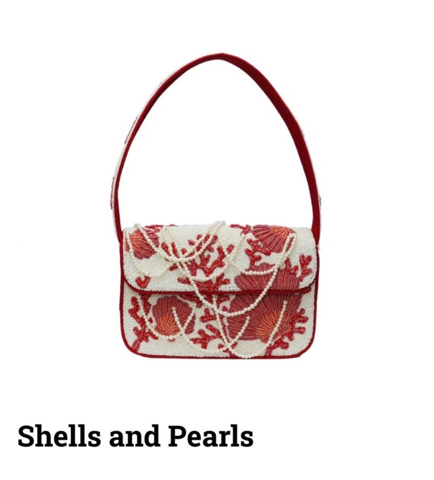 Hand beaded shell and pearl bag (retails $350) - photo 4