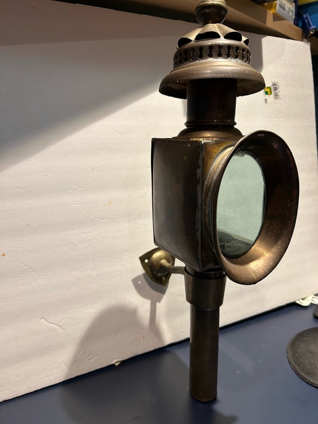 Vintage Brass Carriage Lantern - Late Victorian/Edwardian era - photo 3