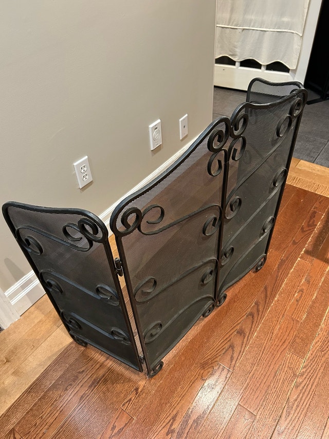 Decorative Wrought Iron Fireplace Screen - photo 3
