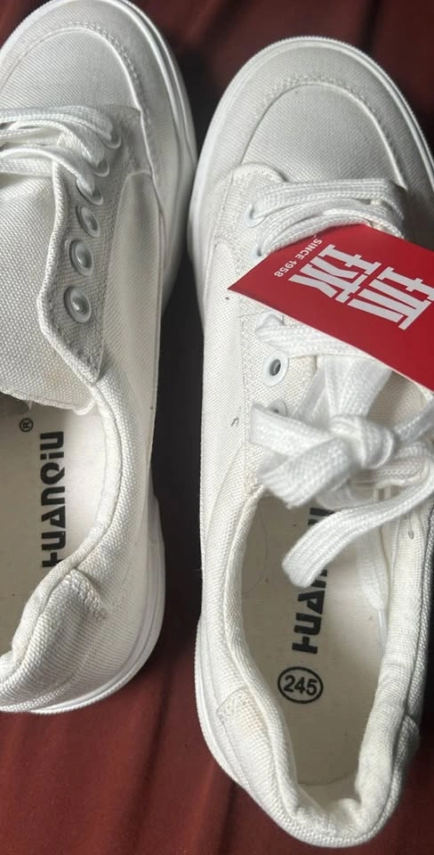 Huanqiu White Canvas Sneakers - photo 3