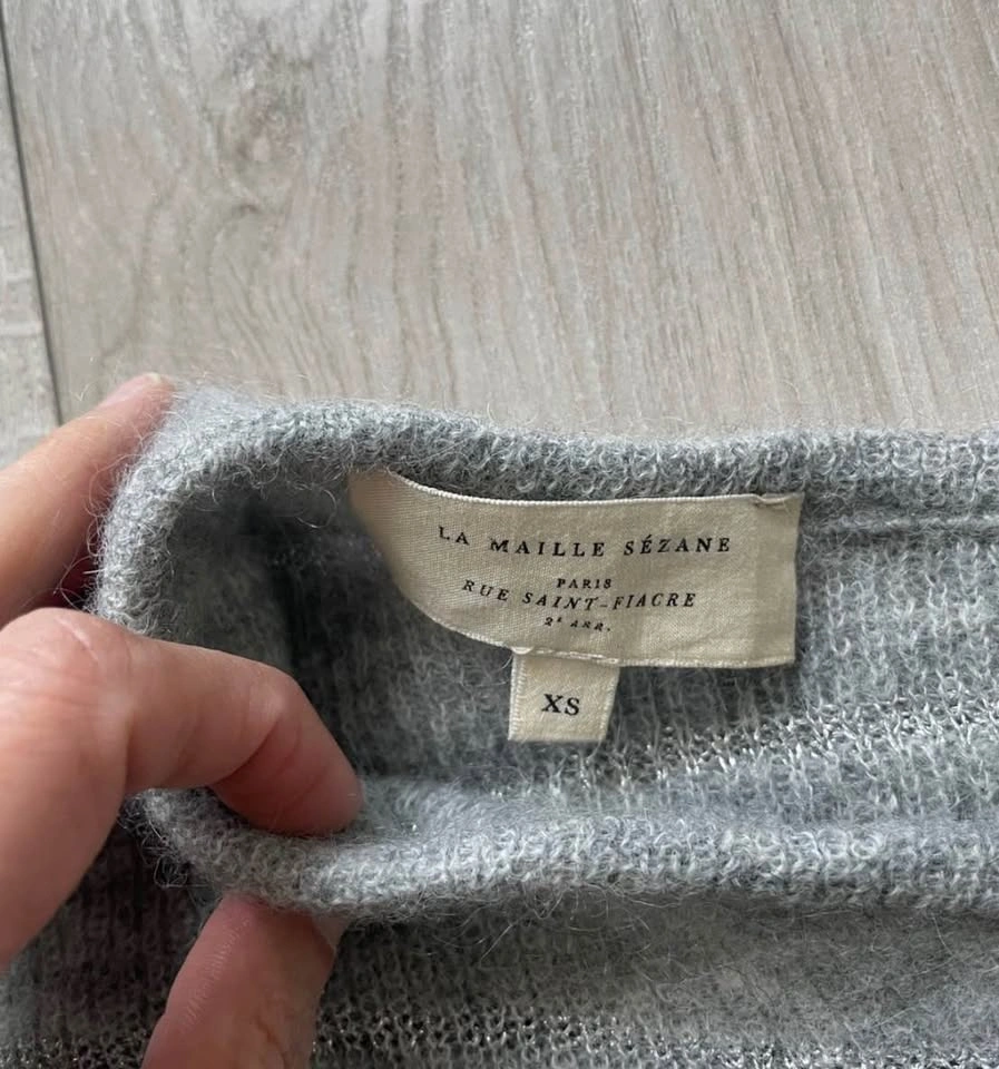 Sézane Gaspard Cardigan, grey with silver thread, XS - photo 3