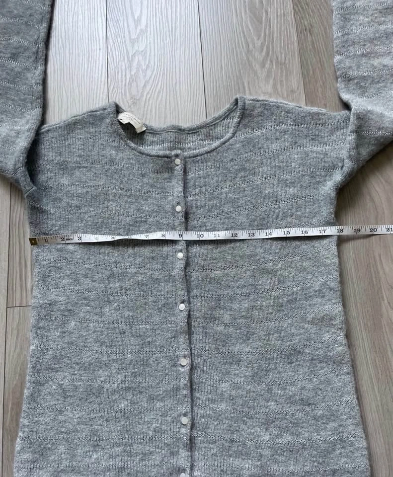 Sézane Gaspard Cardigan, grey with silver thread, XS - photo 5