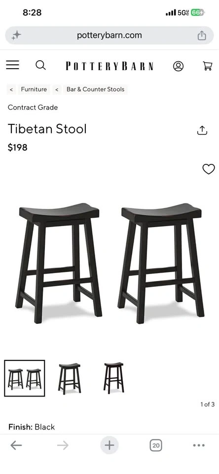 2 Pottery Barn counter stool - photo 2