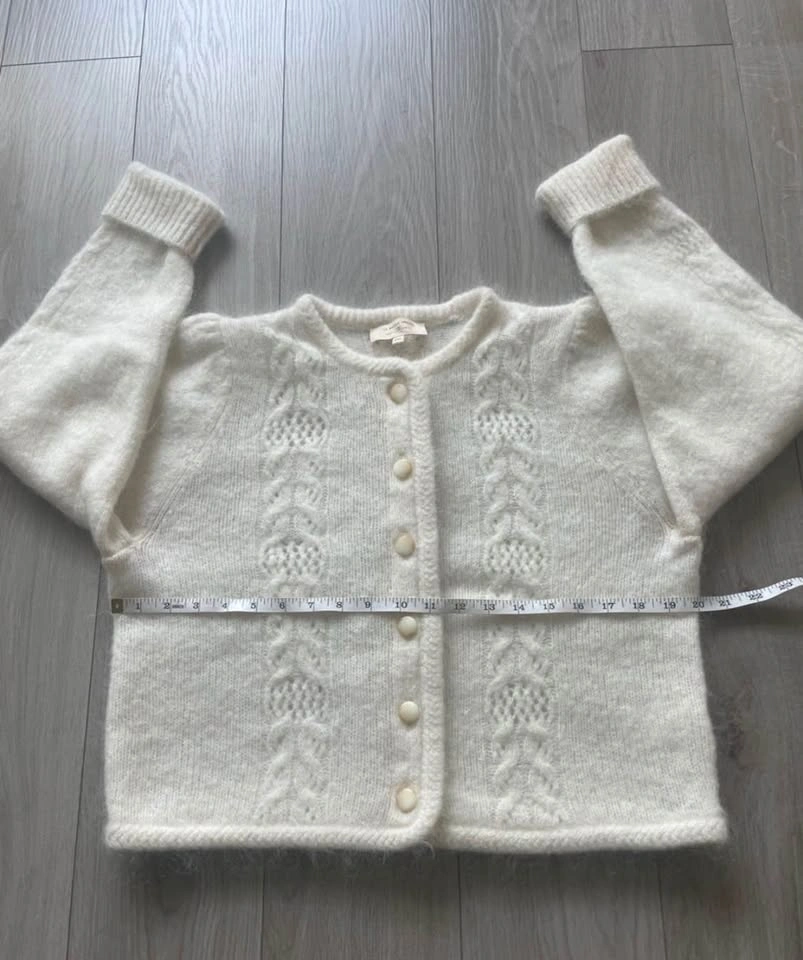 Sézane Evie Cardigan, Ecru, L/XL - photo 3