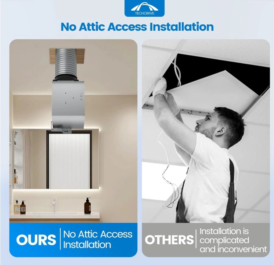 BRAND NEW: Tech Drive Quiet Bathroom Exhaust Fan (110 CFM) - photo 3