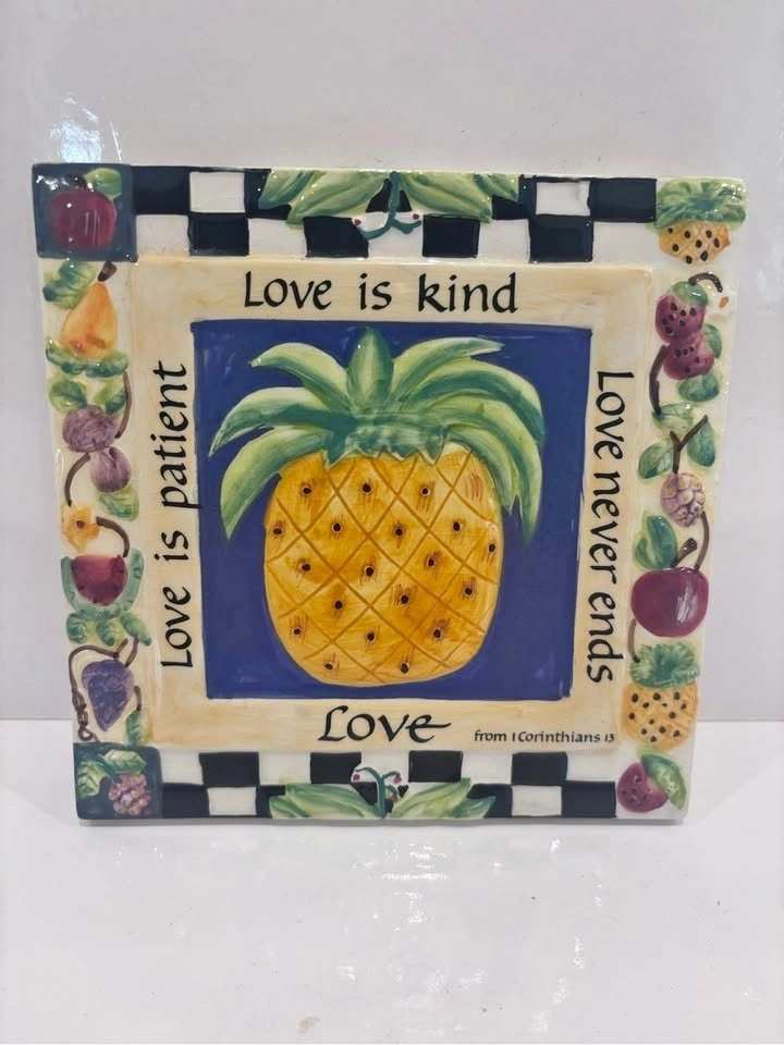 Carla Groce Pineapple Ceramic Trivet Hot Plate