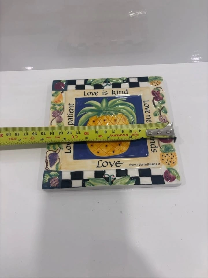 Carla Groce Pineapple Ceramic Trivet Hot Plate - photo 2