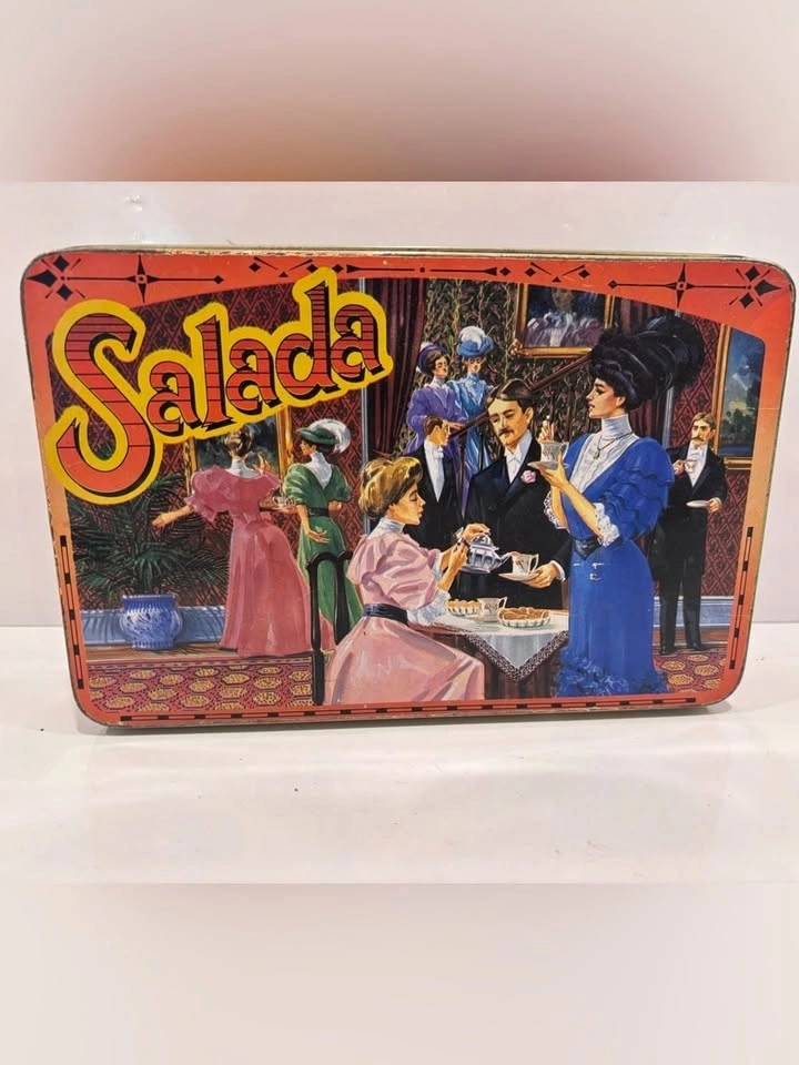 Vintage Salada Tea 100th anniversary advertising tin
