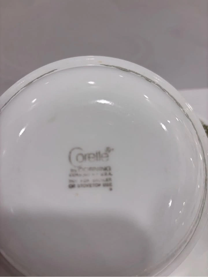 Vintage Corelle Spring Blossom Green Crazy Daisy Dinner Set - photo 2