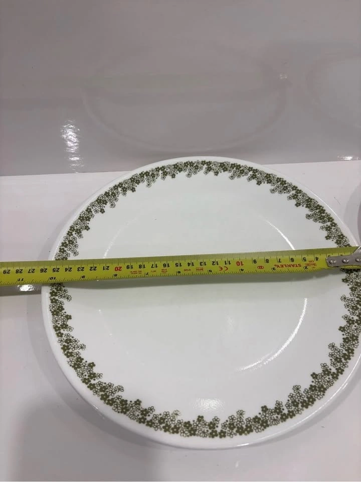 Vintage Corelle Spring Blossom Green Crazy Daisy Dinner Set - photo 4