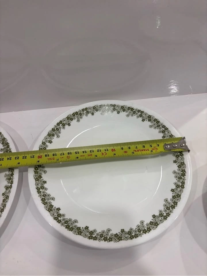 Vintage Corelle Spring Blossom Green Crazy Daisy Dinner Set - photo 5