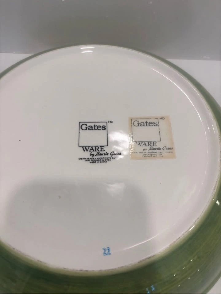 Laurie Gates Gates ware olive pattern serving bowl 10” - photo 2