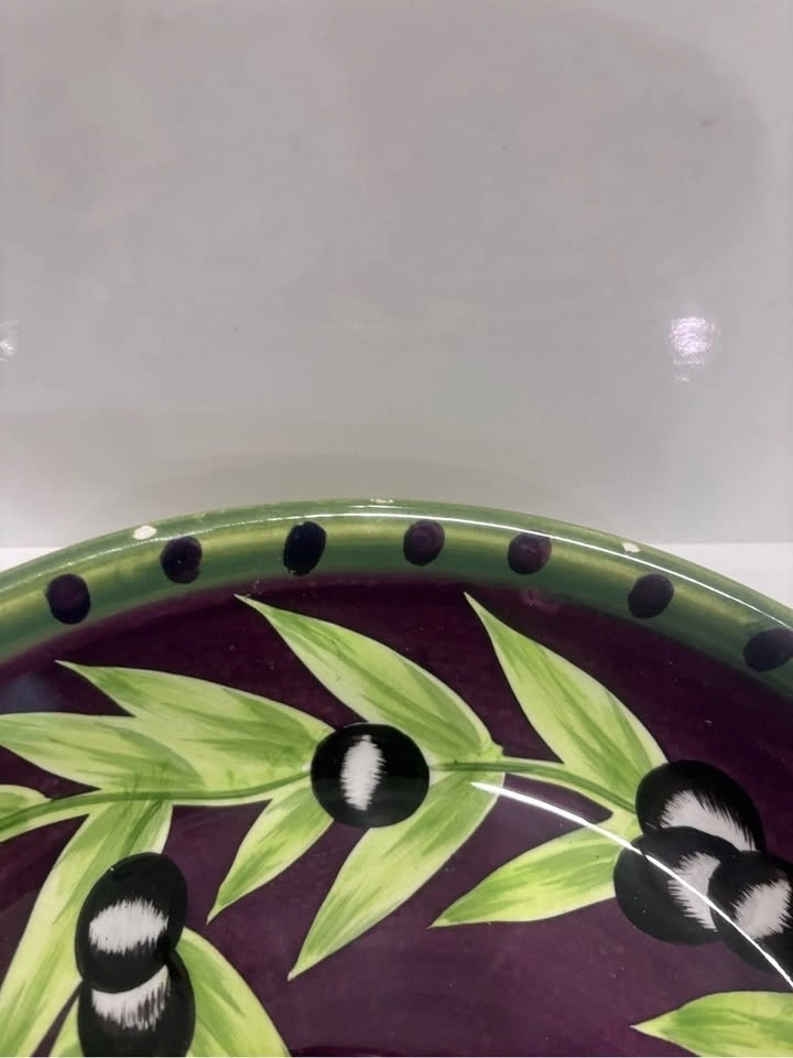 Laurie Gates Gates ware olive pattern serving bowl 10” - photo 3