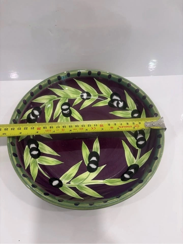 Laurie Gates Gates ware olive pattern serving bowl 10” - photo 4