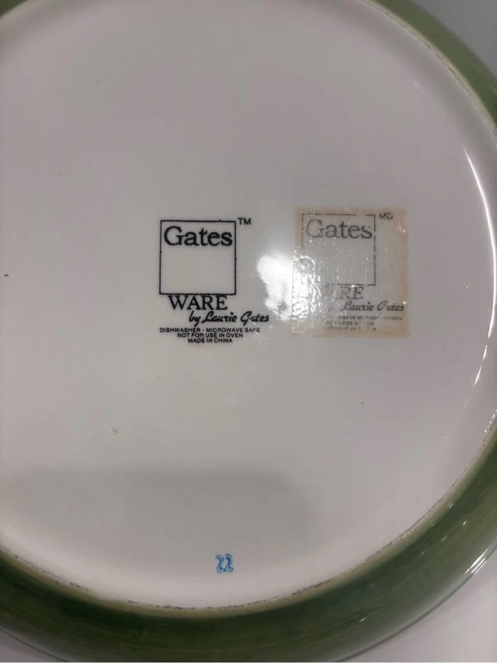 Laurie Gates Gates ware olive pattern serving bowl 10” - photo 5