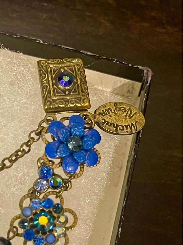 Vintage Michal Negrin Crystal Multicolor Flower Bracelet - photo 2