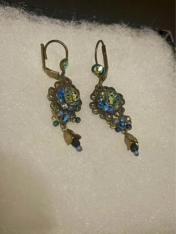 Michal Negrin Earrings Royal Blue With Swarovski Crystals - photo 4