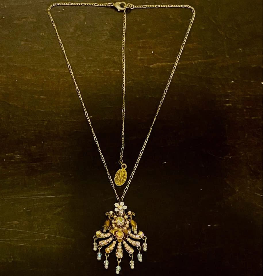 Vintage Michal Negrin Necklace, Multi-Color Swarovski Crystals a - photo 2