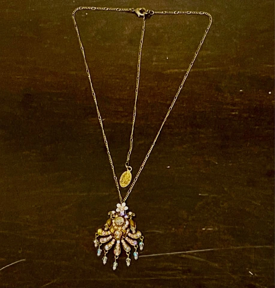 Vintage Michal Negrin Necklace, Multi-Color Swarovski Crystals a - photo 5